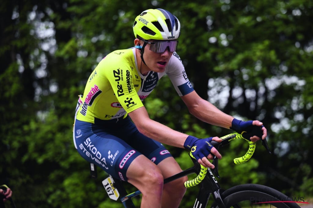 Plateau des Glieres - France - cycling - cyclisme - radsport - wielrennen - Zimmermann Georg (GER / Team Intermarche - Wanty) pictured during stage 8 of the 76th edition of the Criterium du Dauphine 2024 cycling race with start in Th™nes and finish - arrivee on Plateau des Glieres (160.6km) on June 9, 2024  - Photo: Szymon Gruchalski/Cor Vos © 2024 © Photo News  ! only BELGIUM !